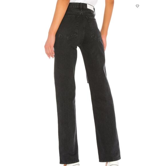 RE/DONE Originals High Rise Loose Washed Black with Rips 29x32 Busted Knee Baggy - Picture 3 of 8